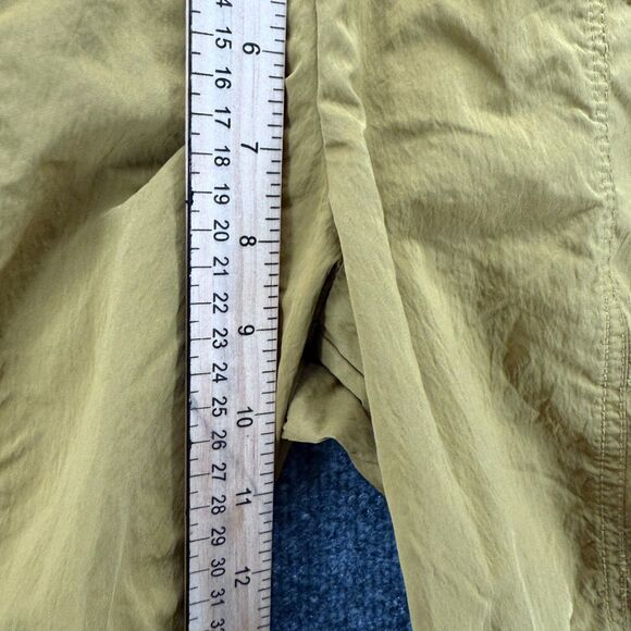 Free People Pants XS Mustard Parachute Cargo Pull On Nylon Wide Leg Baggy Loose - Picture 10 of 11